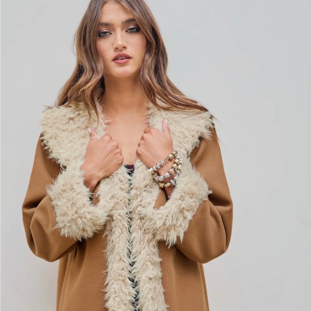 Faux Shearling Collar Jacket (Penny Lane Jacket)